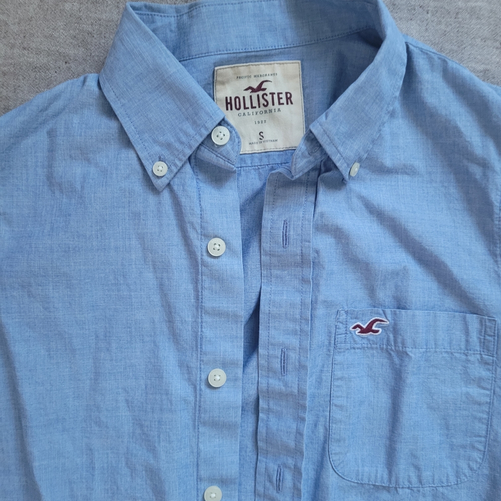 Hollister Light Blue Casual Button-Down Shirt